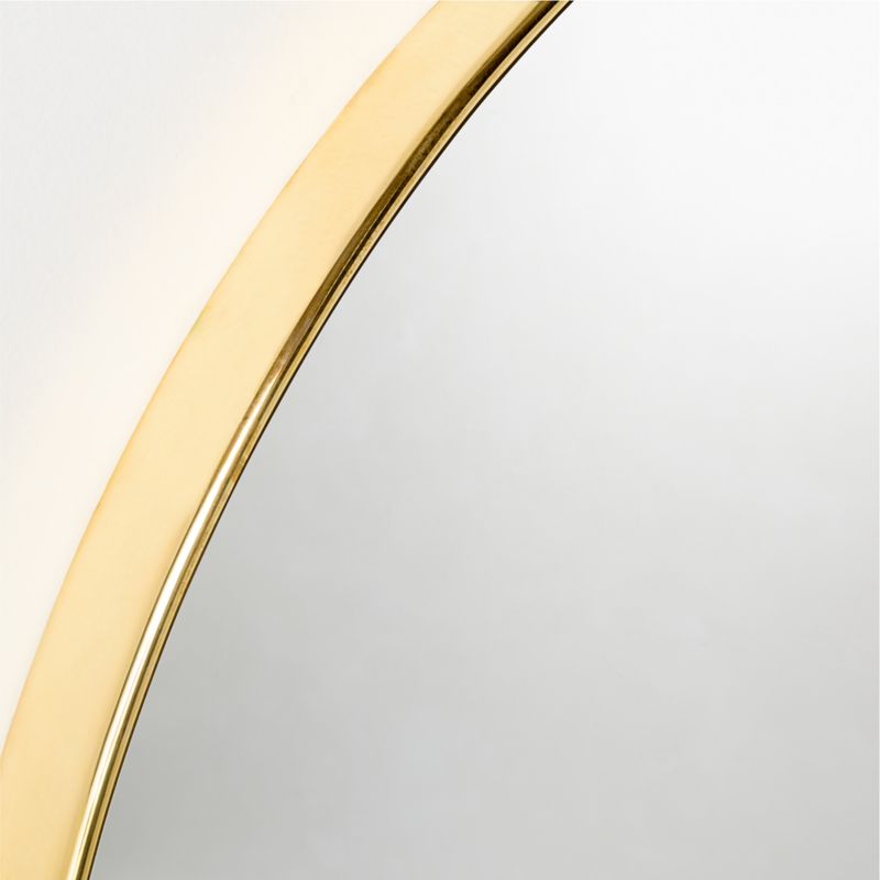 Espressione Unlacquered Brass Round Wall Mirror 24" - image 2 of 4