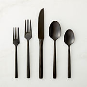 Abe 20-Piece Brushed Black Flatware Set