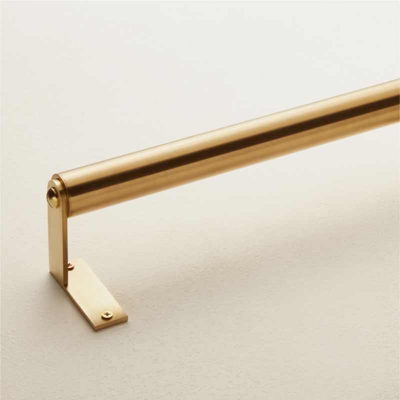 Viewing product image Essential Brushed Brass Curtain Rod 28"-48"x1.25" - image 1 of 2