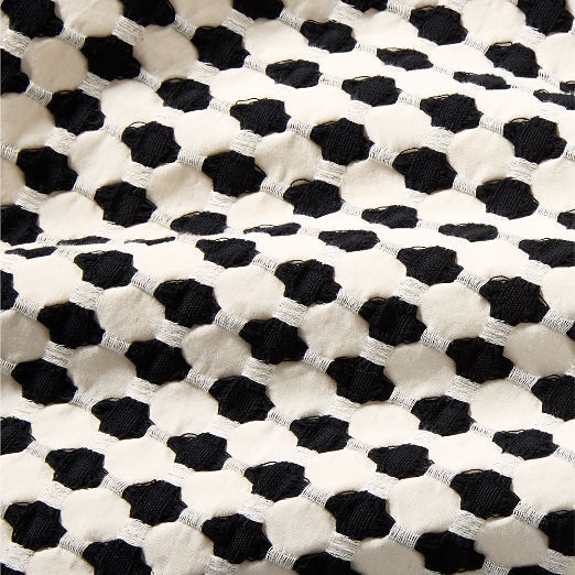 Estela Black and White Organic Cotton Standard Pillow Shams Set of 2