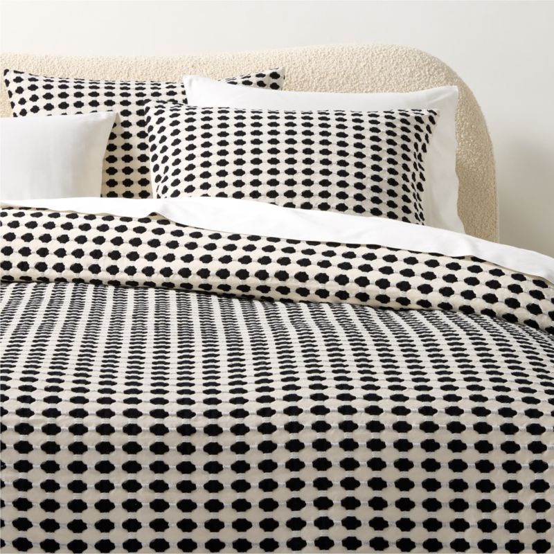 Estela Black and White Organic Cotton Standard Pillow Shams Set of 2 Reviews CB2 Canada