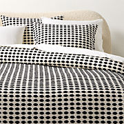Estela Black and White Full/Queen Organic Cotton Duvet Cover