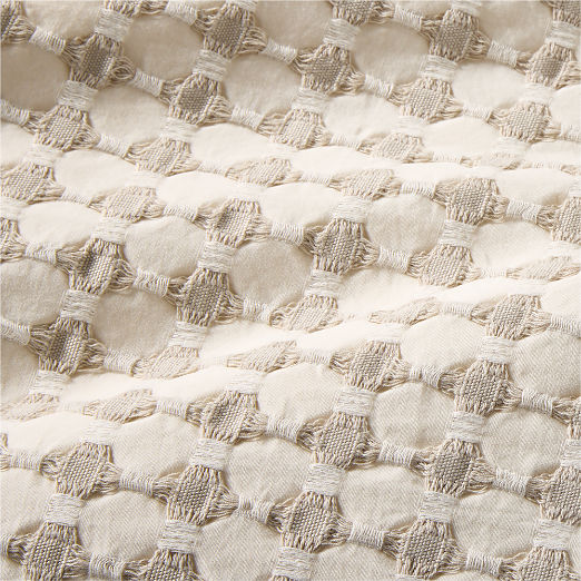 Estela Grey and White Organic Cotton King Pillow Shams Set of 2