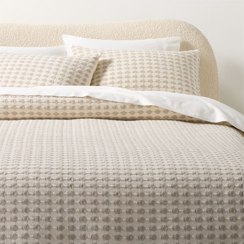 View Estela Grey and White Organic Cotton Duvet Cover King details