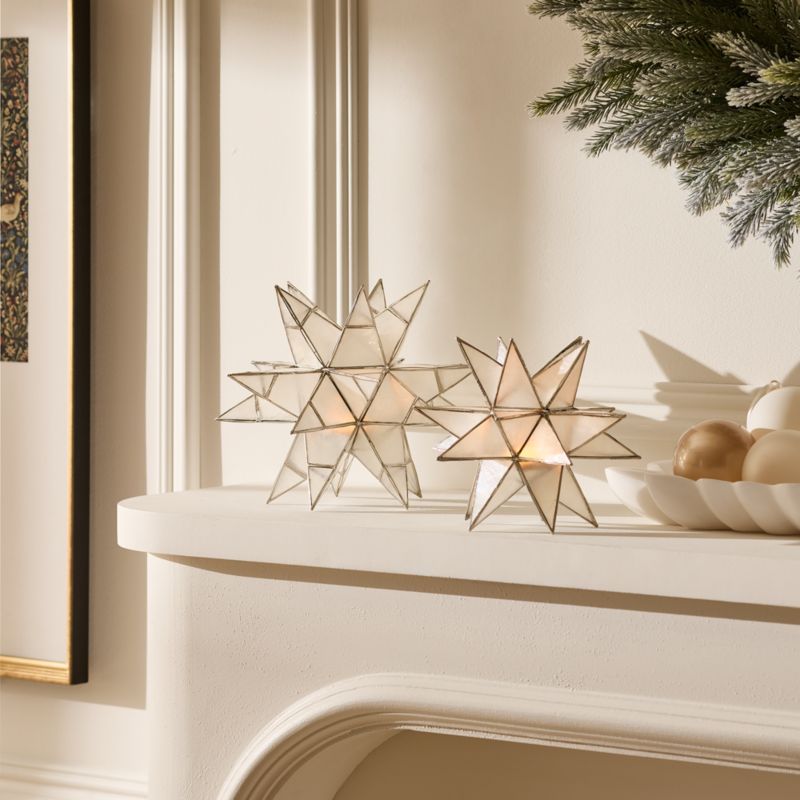 Estella Silver Capiz Holiday Star 10" - image 1 of 5
