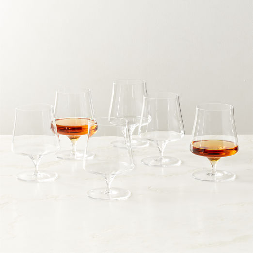 Estera Clear Brandy Snifter Glasses Set of 6