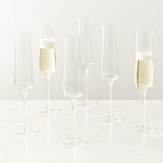 Estera Clear Champagne Glasses Set of 6