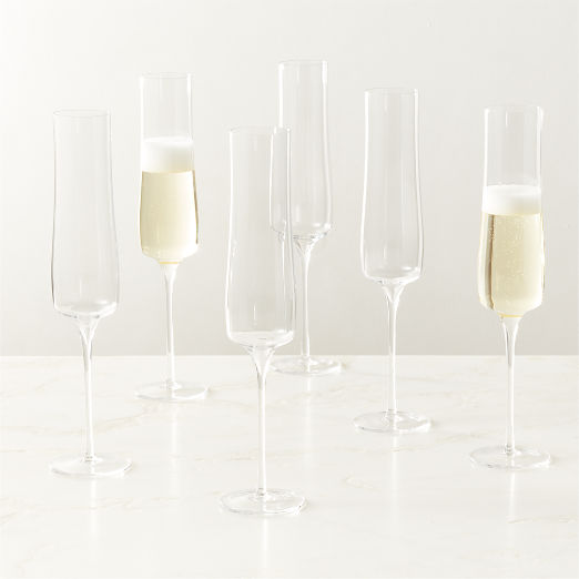 Estera Clear Champagne Glasses Set of 6