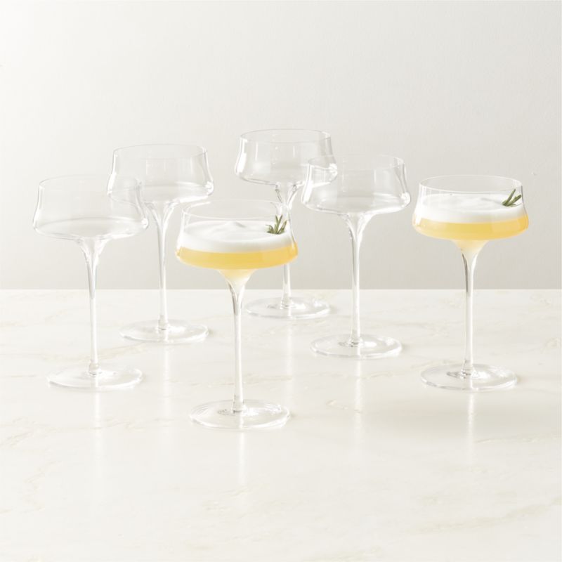 Estera Clear Coupe Glasses Set of 6 - image 0 of 4