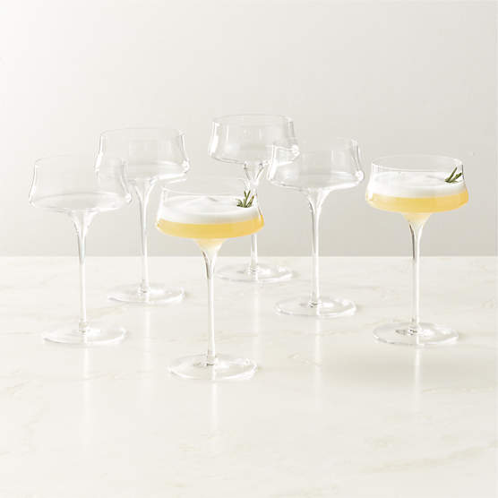 Estera Clear Coupe Glasses Set of 6