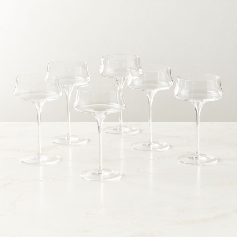 Estera Clear Coupe Glasses Set of 6 - image 1 of 4