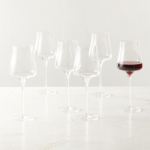 Estera Red Wine Glasses Set of 6