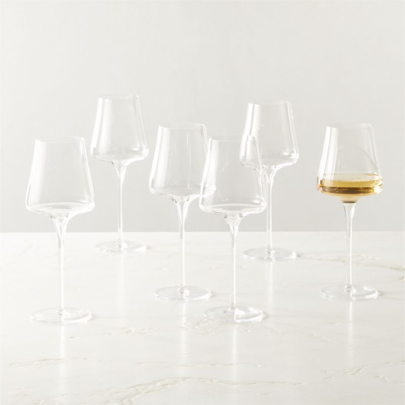 Estera Clear White Wine Glasses Set of 6 - image 0 of 5