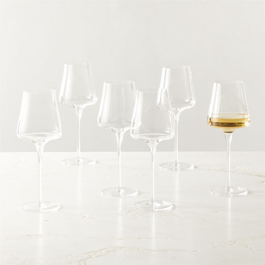 Estera Clear White Wine Glasses Set of 6