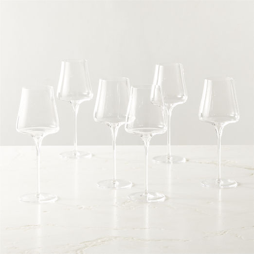 Estera Clear White Wine Glasses Set of 6