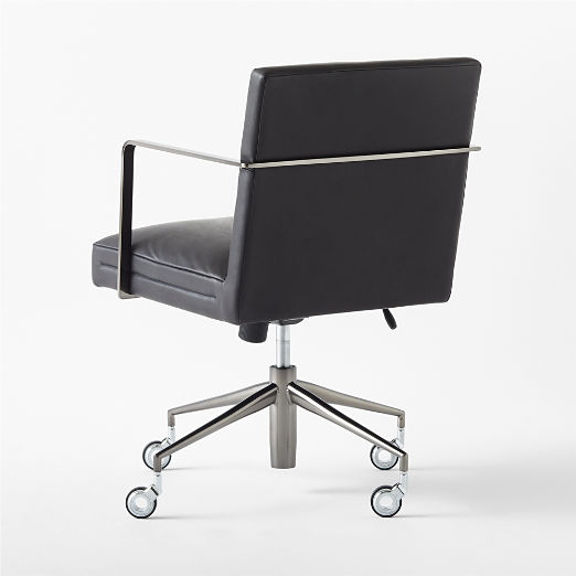 Etana Black Leather Office Chair