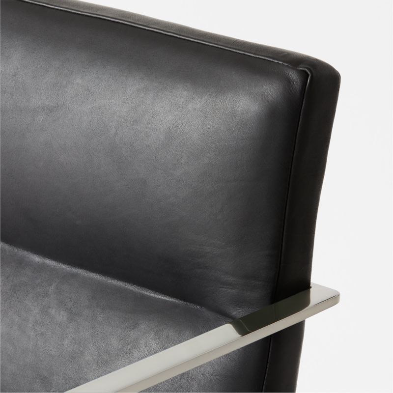 Etana Black Leather Office Chair - image 7 of 8