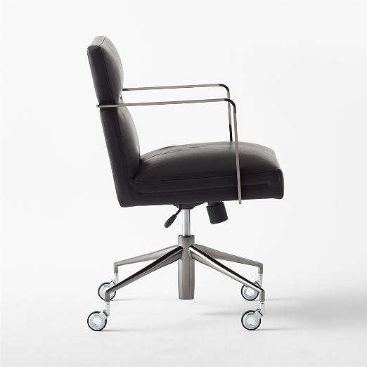 Etana Black Leather Office Chair