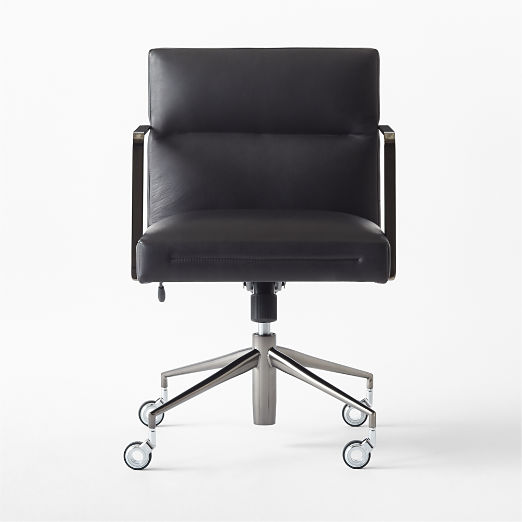 Etana Black Leather Office Chair