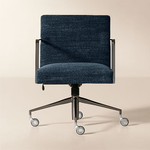 Etana Navy Upholstered Office Chair