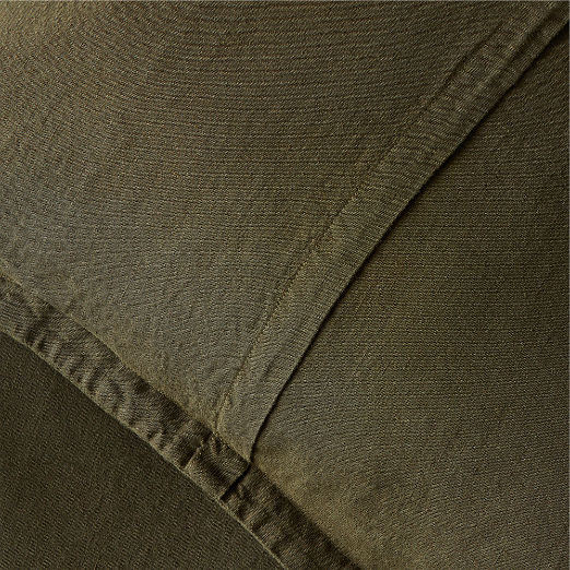 Classic EUROPEAN FLAX™-Certified Linen Forest Green Standard Pillow Shams Set of 2