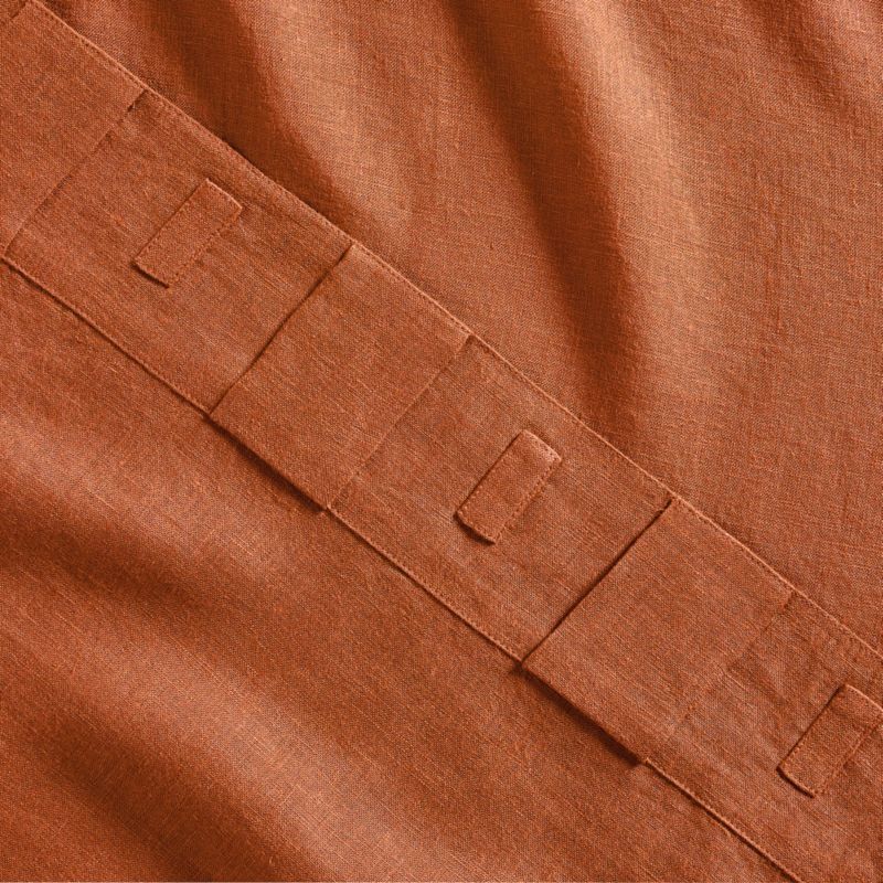 EUROPEAN FLAX™-Certified Linen Sienna Brown Window Curtain Panel 48"x84" - image 4 of 5