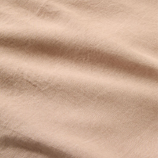 Classic European Linen Tawny Brown Pillow Shams Set of 2