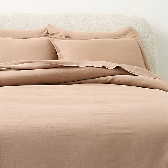 EUROPEAN FLAX™-Certified Linen Tawny Brown Full/Queen Duvet Cover