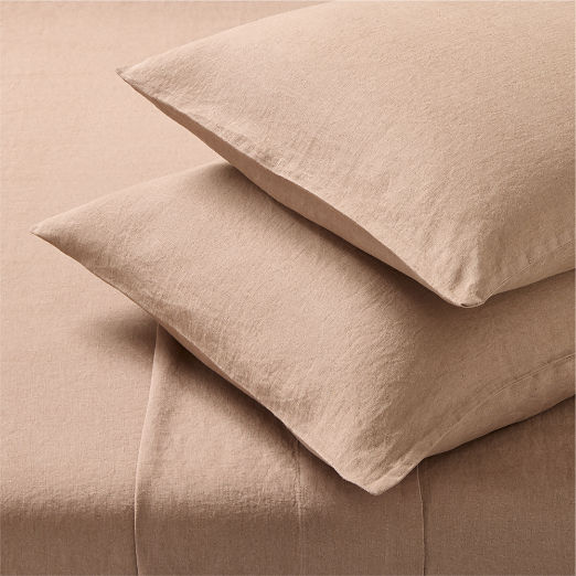 EUROPEAN FLAX™-Certified Linen Tawny Brown Sheet Set