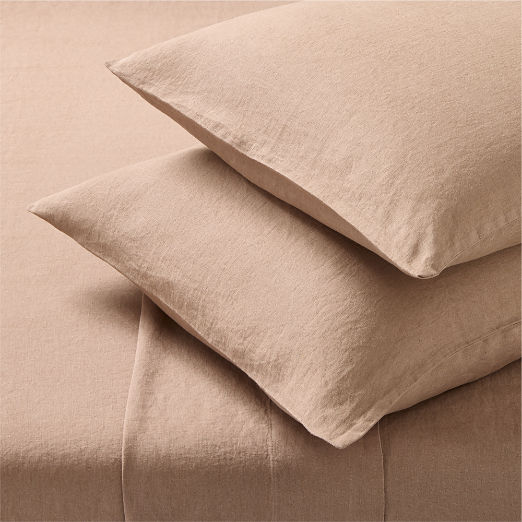 Classic EUROPEAN FLAX™-Certified Linen Tawny Brown King Sheet Set