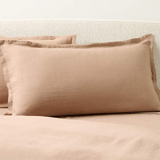 Classic EUROPEAN FLAX™-Certified Linen Tawny Brown King Pillow Shams Set of 2