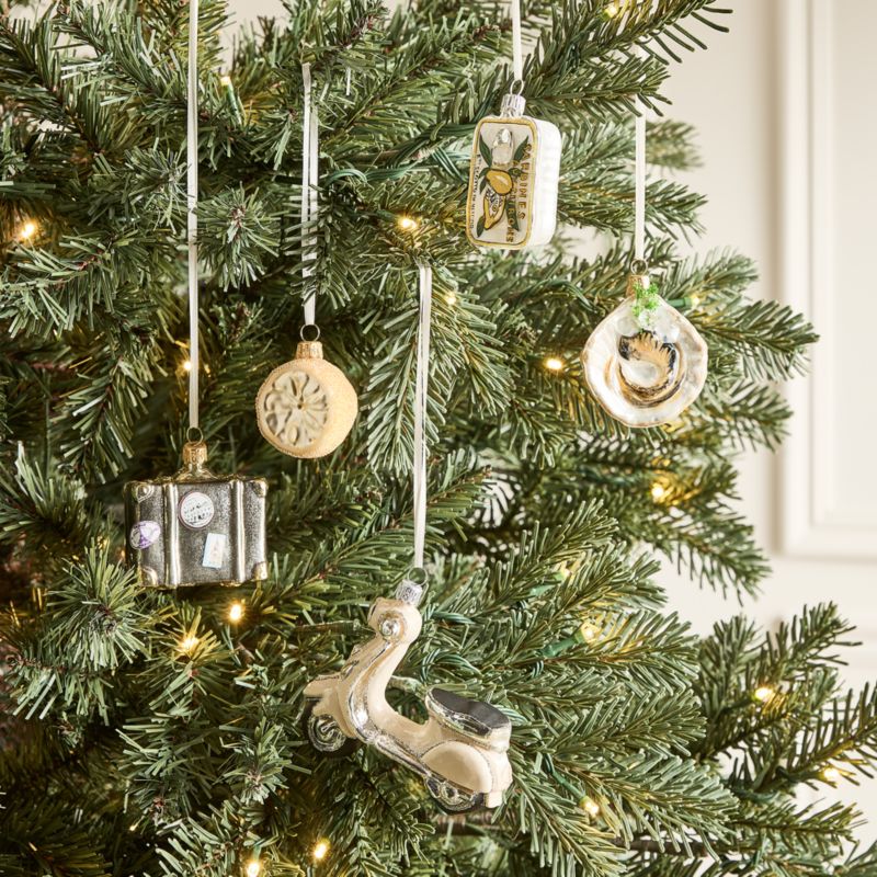 European Hand Painted Travel Christmas Tree Ornament Set of 5 - image 1 of 7