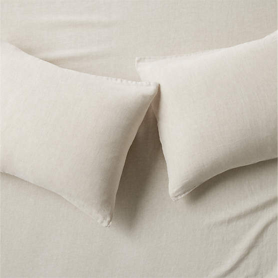 EUROPEAN FLAXCertified Linen White Standard Pillowcases Set of 2