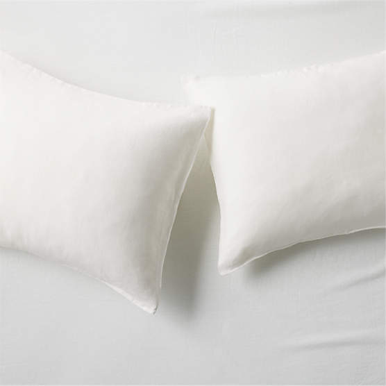 EUROPEAN FLAX-Certified Linen White King Pillowcases Set of 2