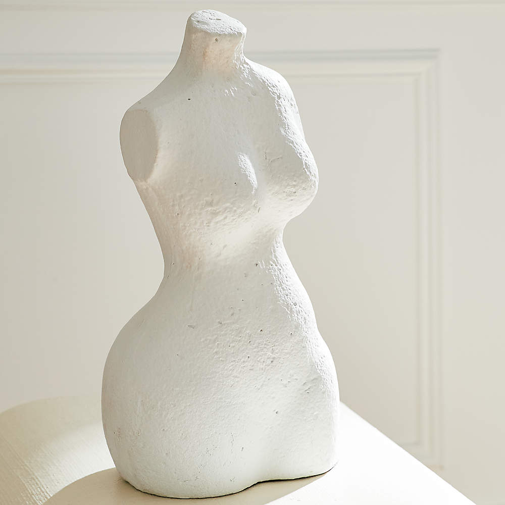 Eva White Bust Body Sculpture