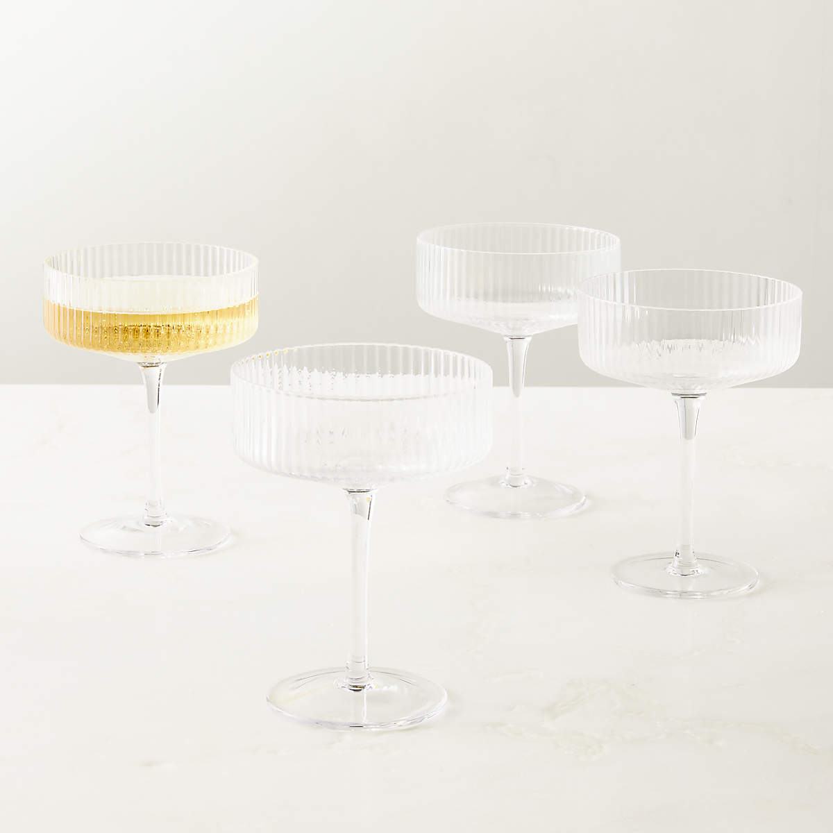 Eve Coupe Cocktail Glass Set of 8 + Reviews | CB2