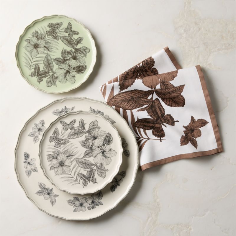 Everly White and Black Patterned Appetizer Plate - image 4 of 6