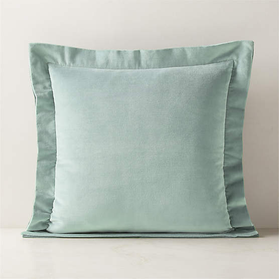 Evie Green Velvet Throw Pillow Cover 20"