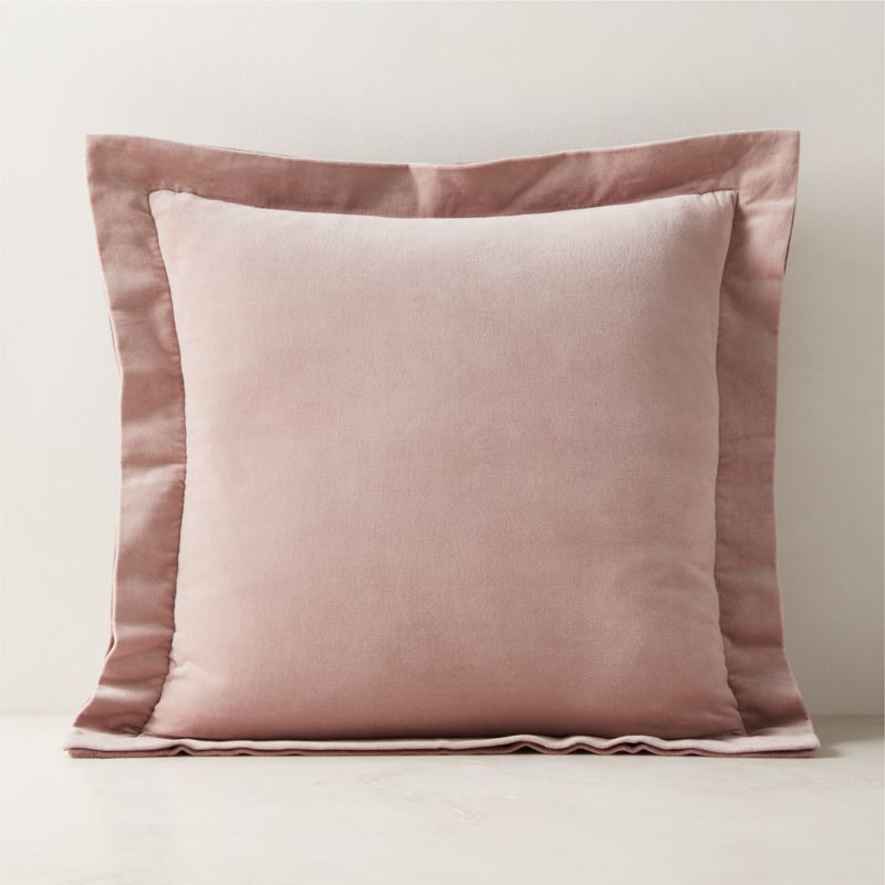 Evie Orchid Mauve Velvet Throw Pillow with Down-Alternative Insert 20" - image 2 of 5