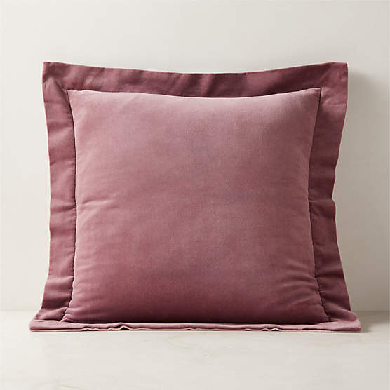 Evie Orchid Mauve Velvet Throw Pillow Cover 20"