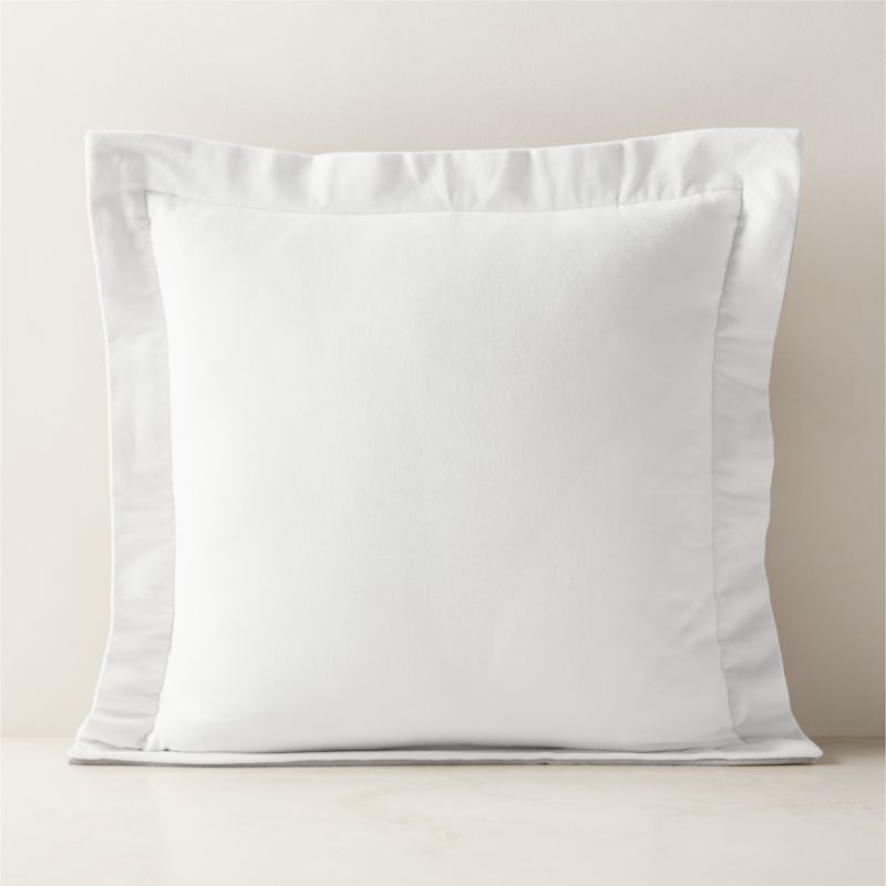 Evie Sand and Cream Velvet Throw Pillow 20 CB2