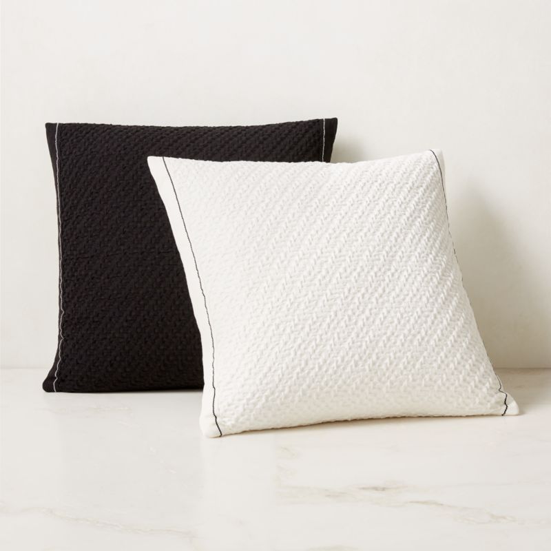 Evora White Throw Pillow Cover 23'' - image 2 of 3