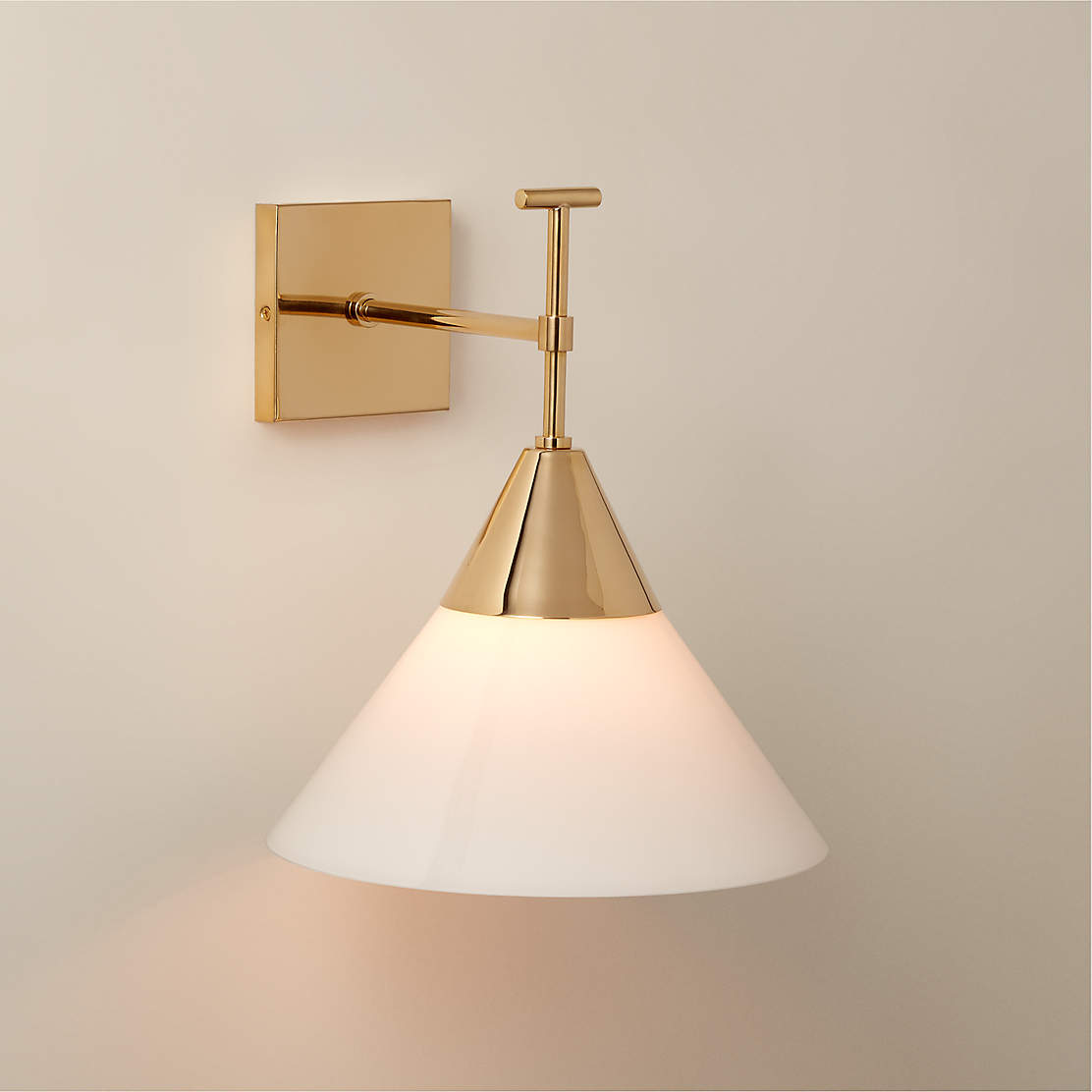 Fluted Gold Modern Wall Sconce Reviews CB2 Canada   Exposior Brass Wall Sconce Model 2027 