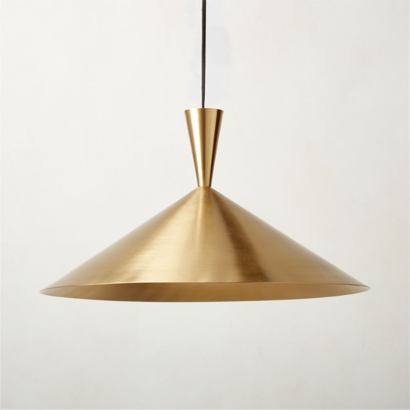 Exposior Polished Brass Pendant Light Model 018 16.75" by Paul McCobb - image 2 of 6