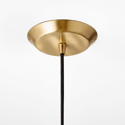 Exposior Polished Brass Pendant Light Model 018 16.75" by Paul McCobb