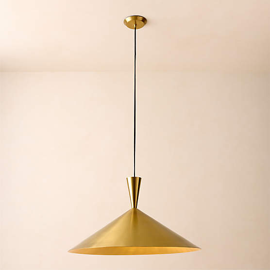 Exposior Brass Pendant Light Model 018 24.75" by Paul McCobb