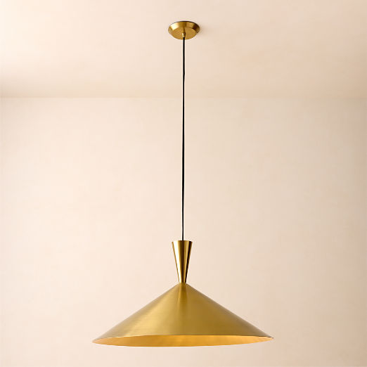Exposior Brass Pendant Light Model 018 24.75" by Paul McCobb
