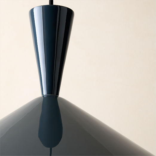Exposior Midnight Blue Pendant Light Model 018 24.75" by Paul McCobb