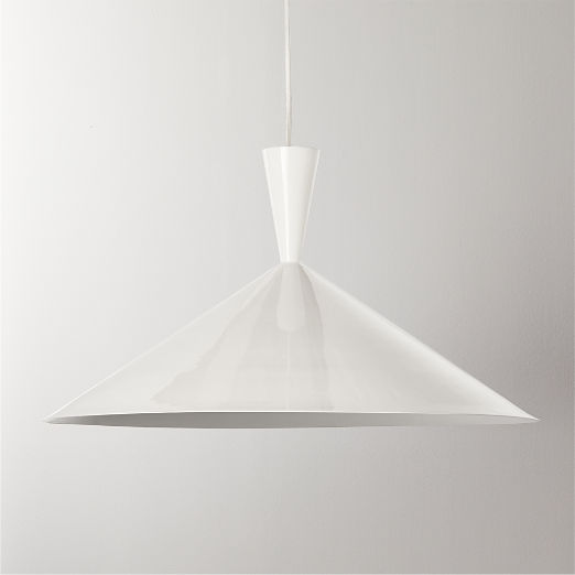 White Pendant Lights CB2