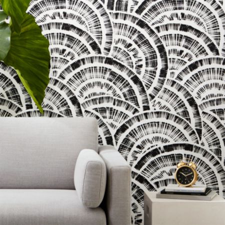 Expressionist Rounds Black And White Wallpaper